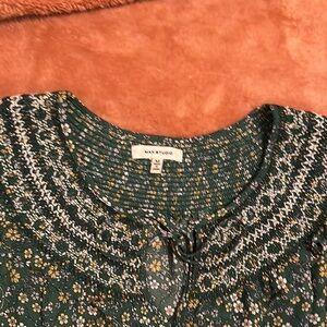 Max Studio Green Floral Women's Top